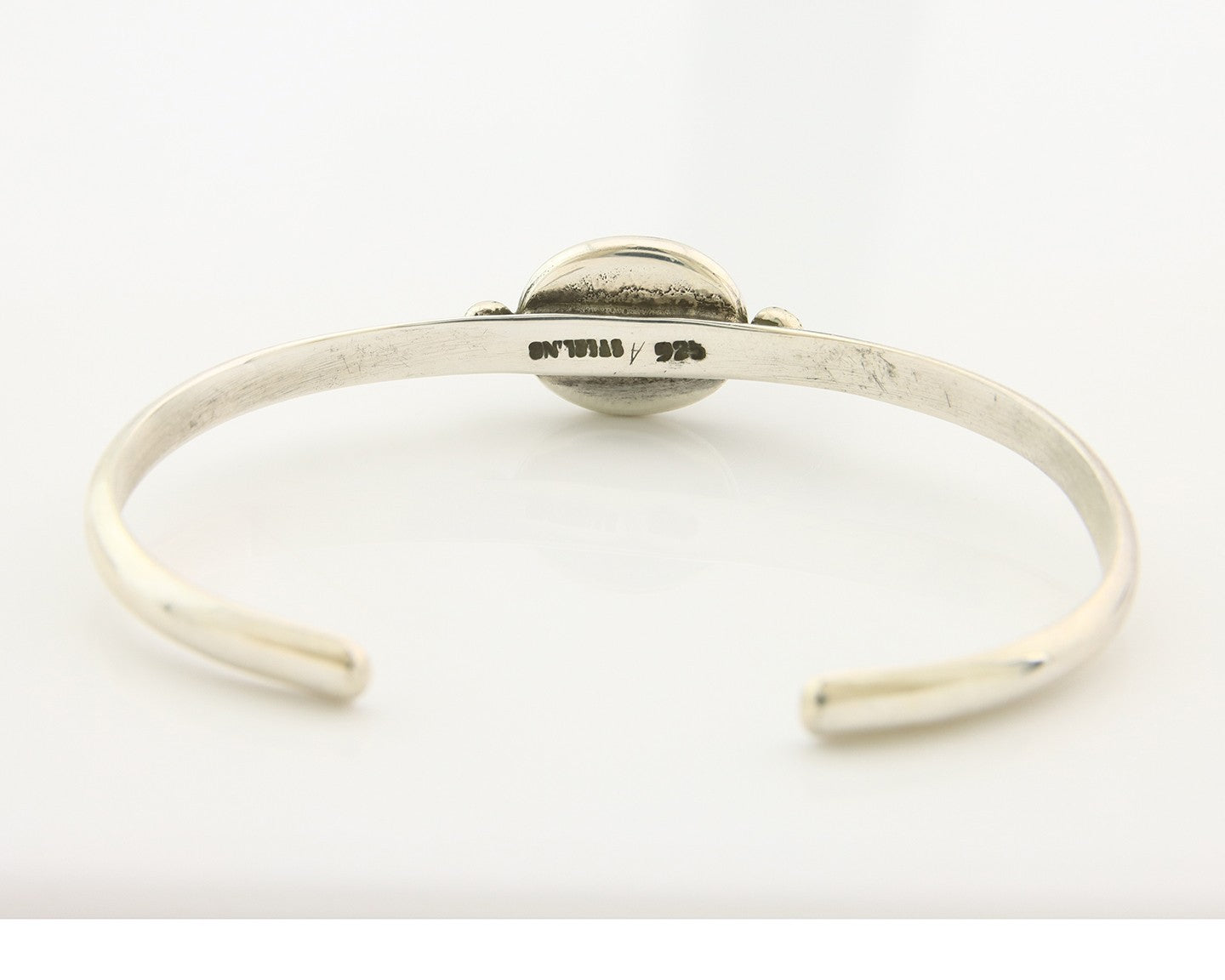Navajo Cuff Bracelet Sterling Silver Natural Mined Pink Quartz Native Artst