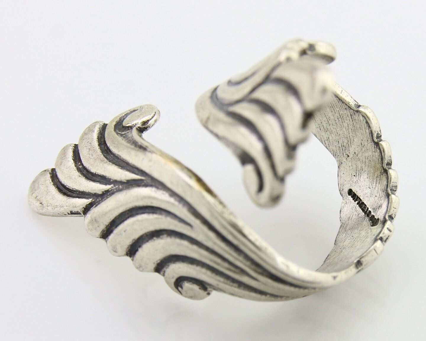 Navajo Adjustable Full Finger Ring 925 Silver Native American Size 5-9 C.80's