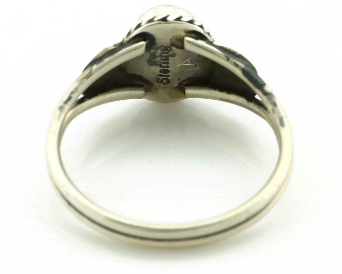 Navajo Ring 925 Silver Natural Blue Turquoise Native Artist C.80's