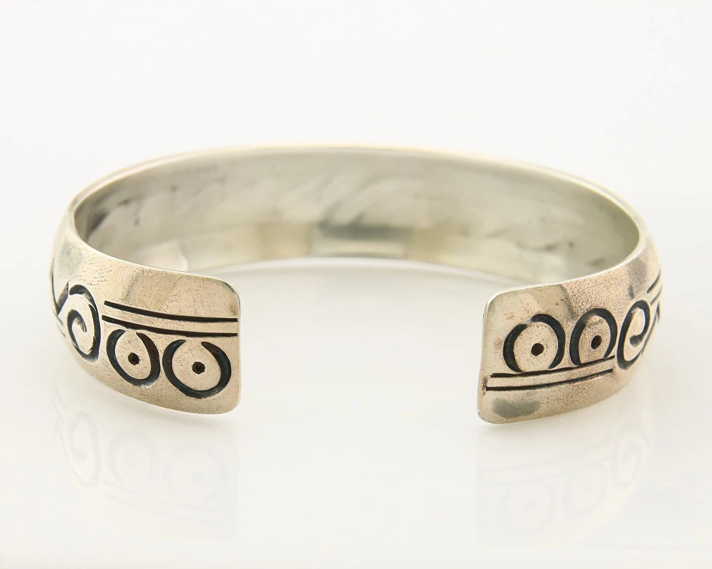Navajo Cuff Bracelet Sterling Silver Authentic Turquoise Signed Stanley Bain