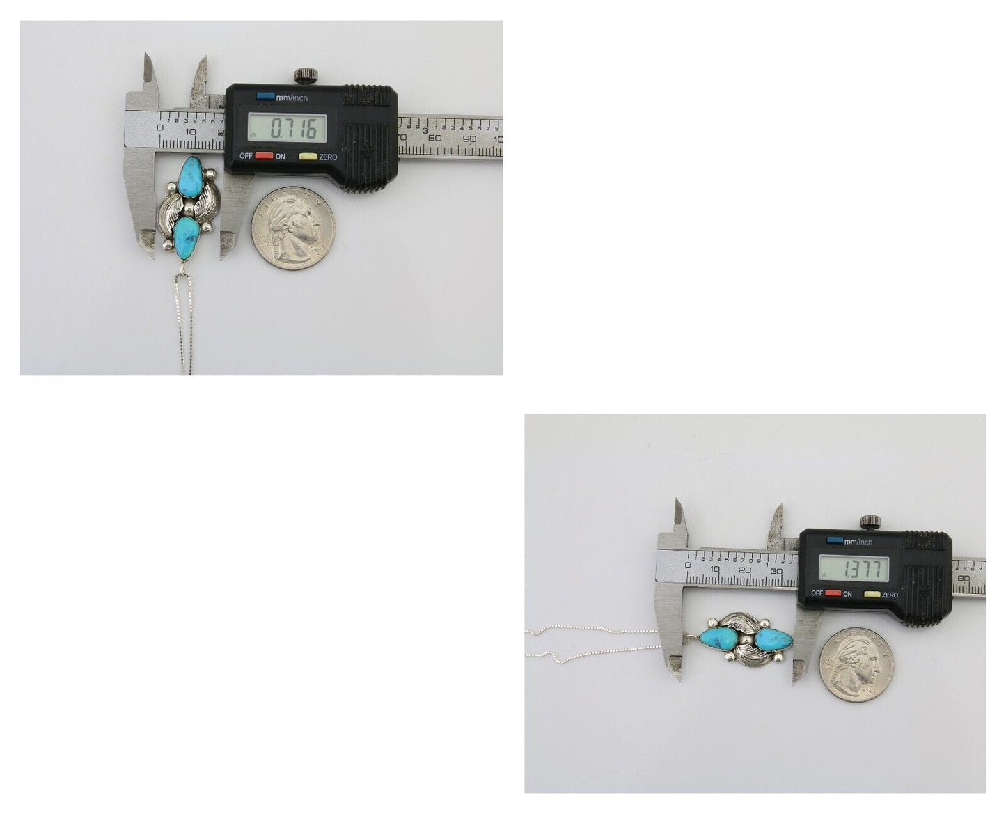 Navajo Turquoise Handmade Necklace 925 Silver Signed Simplicio C.80's