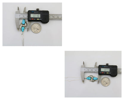 Navajo Turquoise Handmade Necklace 925 Silver Signed Simplicio C.80's