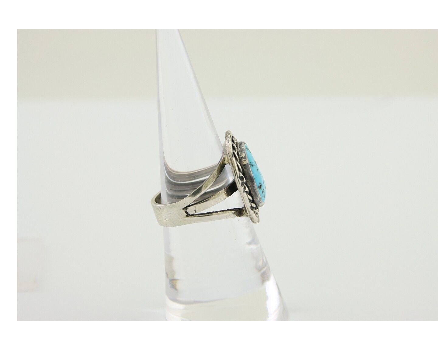 Navajo Handmade Ring 925 Silver Turquoise Native Artist C.80's