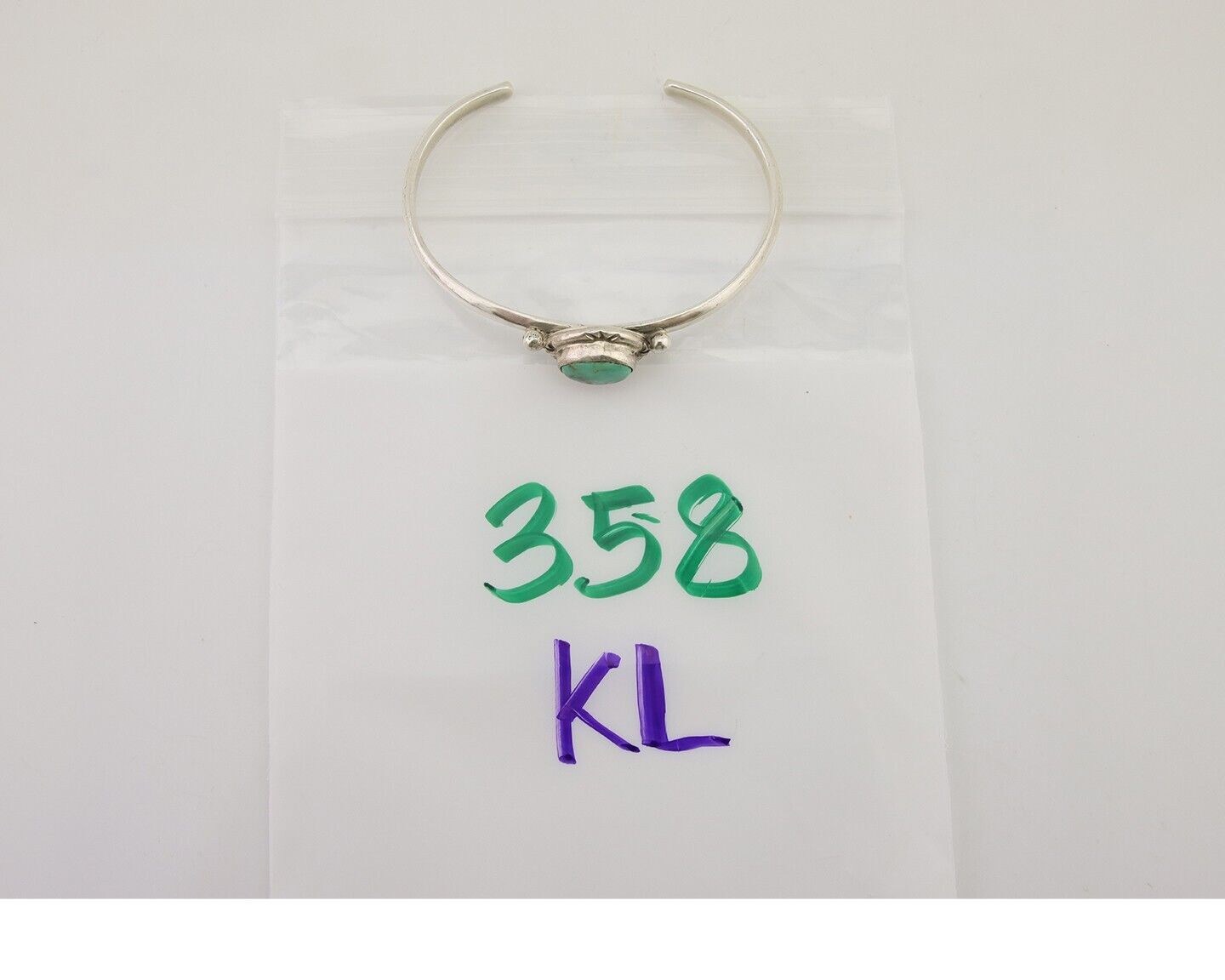 Navajo Bracelet 925 Silver Blue Turquoise Native American Artist C.80's