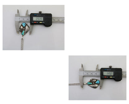 Navajo Turquoise Handmade Necklace 925 Silver Artist Signed Artist PM C.80's