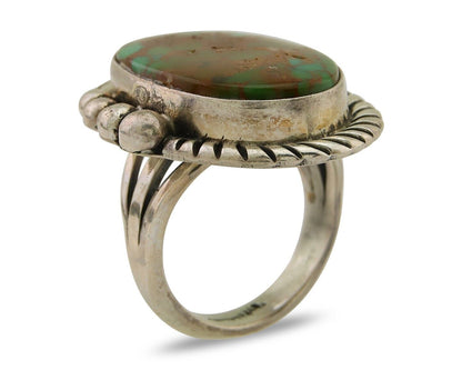 Navajo Ring 925 Sterling Silver Natural Turquoise Signed Mike Begay C.80's