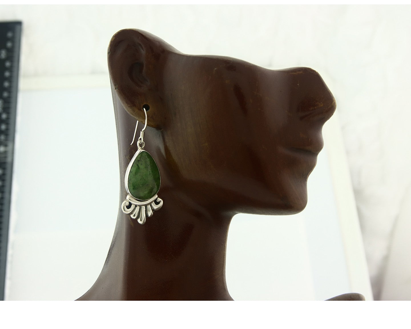 Navajo Earrings Sterling Silver Natural Turquoise Vintage Authentic