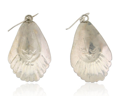 Navajo Earrings 925 Silver Turquoise Artist Signed Dean Brown C.80's