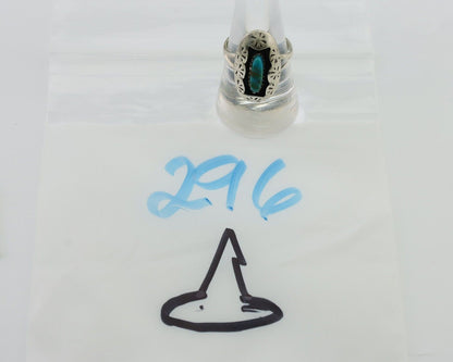 Navajo Ring 925 Silver Natural Blue Turquoise Native American Artist C.80's