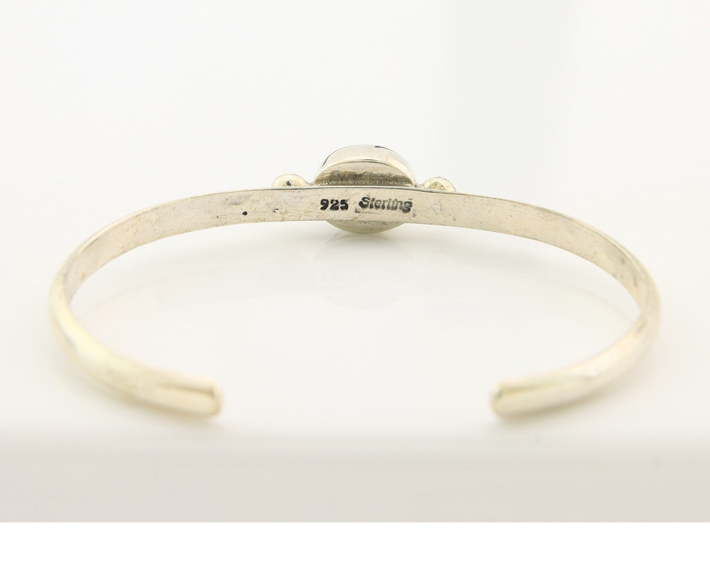 Navajo Cuff Bracelet Sterling Silver Natural Mined Malachite Native Artist