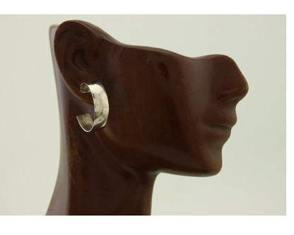 Navajo Earrings 925 Silver Hoop Dangle Native American Artist C.80's