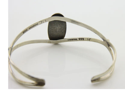 Navajo Cuff Bracelet 925 Silver Turquoise Cuff Artist Signed IJC C.80's