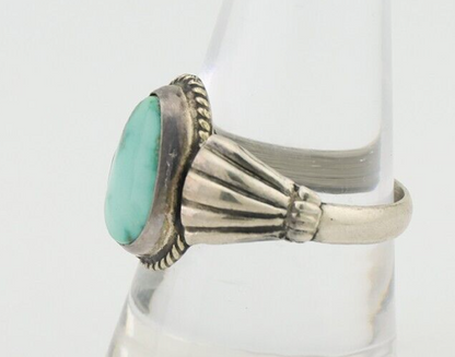 Navajo Ring 925 Silver Royston Turquoise Native American Artist C.80's Size 9.25