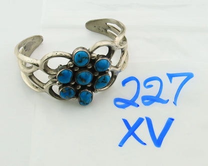 Navajo Bracelet Sterling Silver Turquoise Vintage Artist Signed Mike Platero