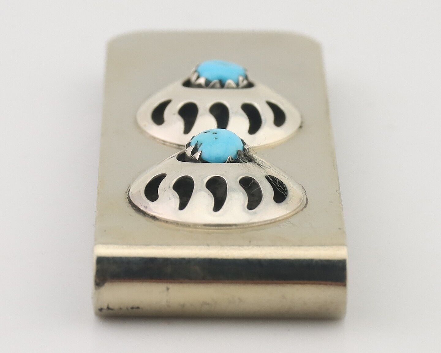 Navajo Claw Money Clip Handmade .925 Silver & .999 Nickle Native Artist C.80's