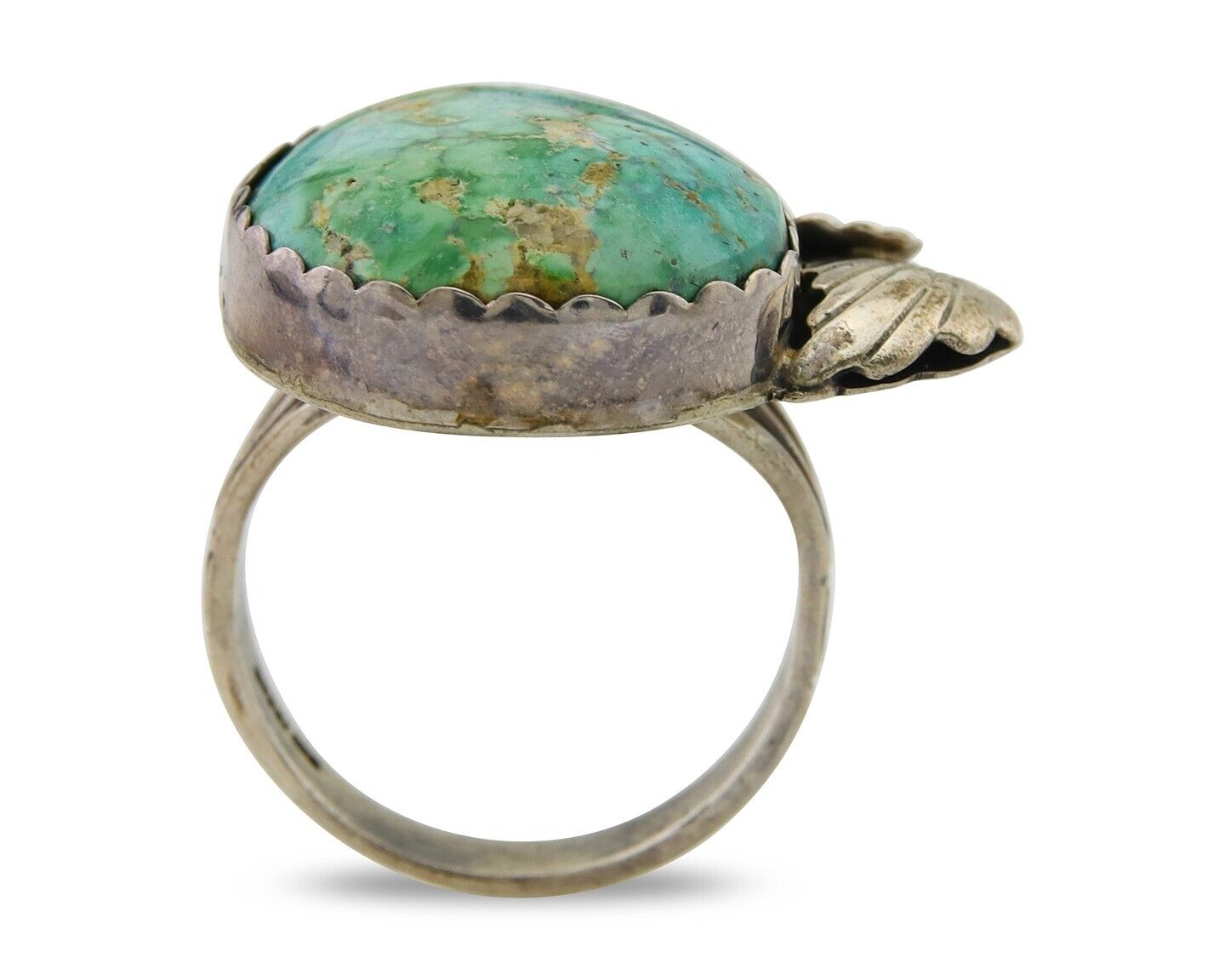 Navajo Ring 925 Sterling Royston Turquoise Native American Artist C.80's