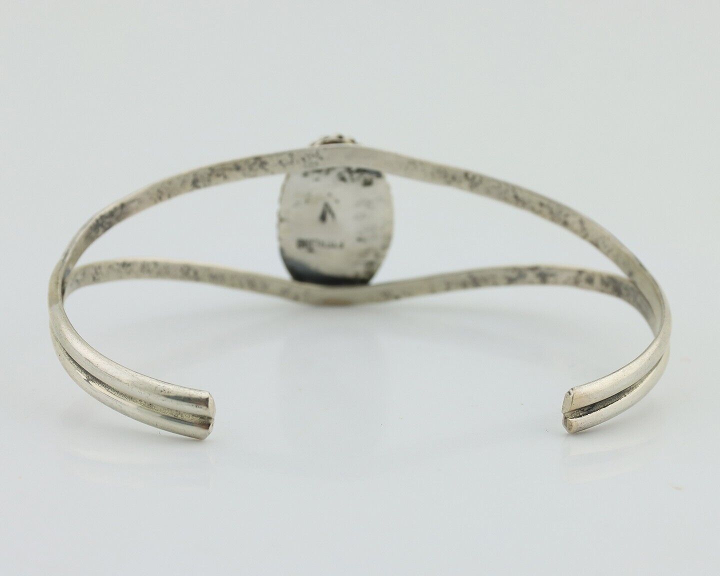 Navajo Bracelet 925 Silver Sleeping Beauty Turquoise Signed Robert Vandover C80s