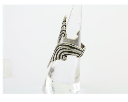 Navajo Adjustable Full Finger Ring 925 Silver Native American Size 5-9 C.80's