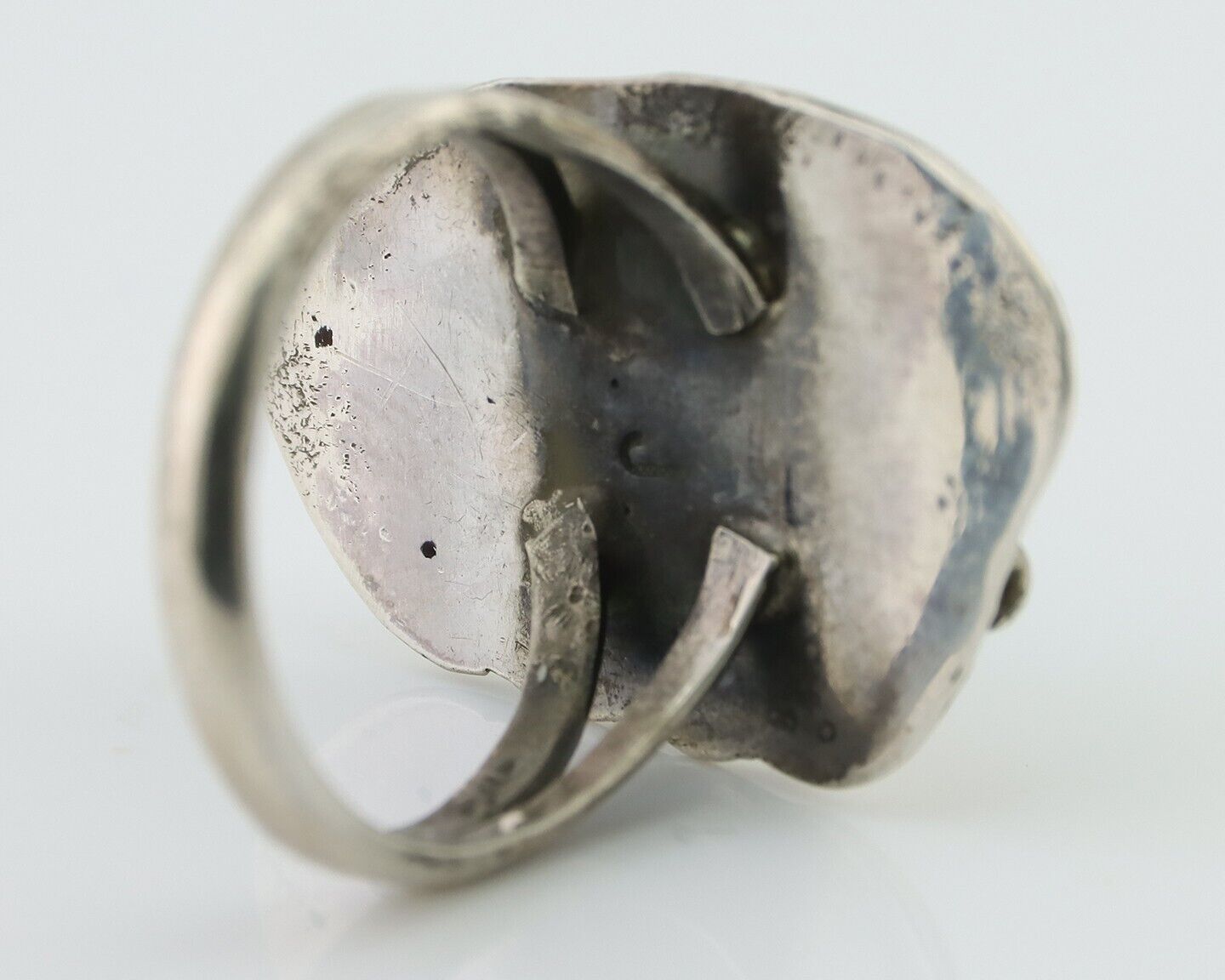 Navajo Handmade Ring 925 Silver Natural Turquoise Signed Jason Livingston C.80's