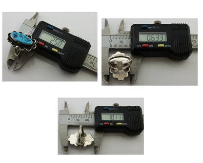 Navajo Turquoise Ring 925 Silver Handmade Native American Artist C.80's