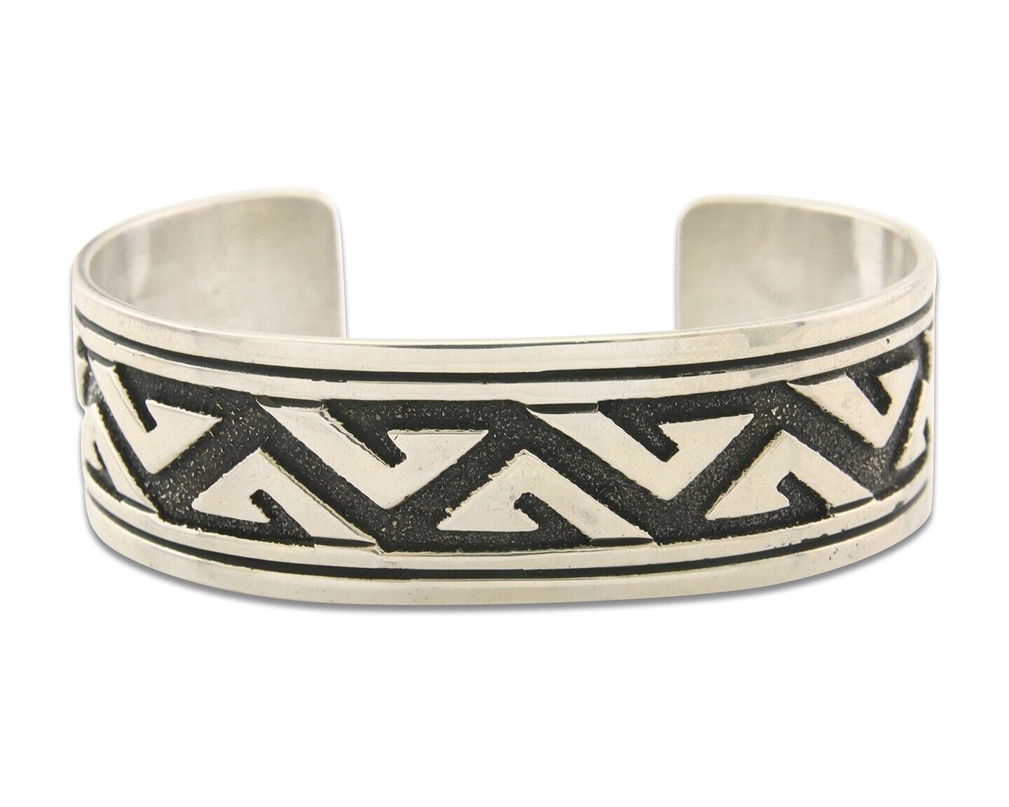 Navajo Bracelet 925 Silver Artist Signed Thomas Singer Cuff C.80's