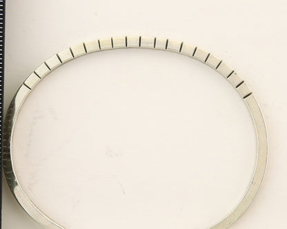 Navajo Bracelet 925 Silver Hand Stamped Signed M.C. ISASIB C.80's