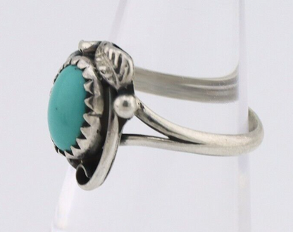 Navajo Ring 925 Silver Natural Blue Turquoise Native American Artist C.80's