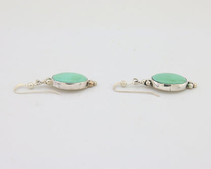 Navajo Dangle Earrings 925 Silver Natural Turquoise Native American Artist C80s