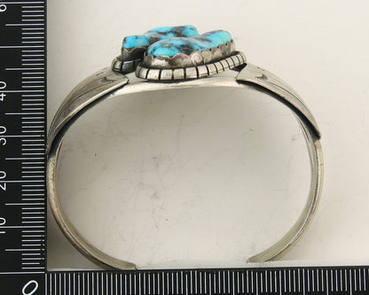 Navajo Bracelet 925 Silver Natural Bisbee Turquoise Cuff Signed Tony Guerro C80s
