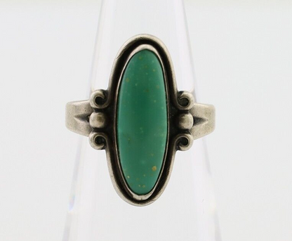 Navajo Ring 925 Silver Natural Kingman Turquoise Bell Trading Post C.80's