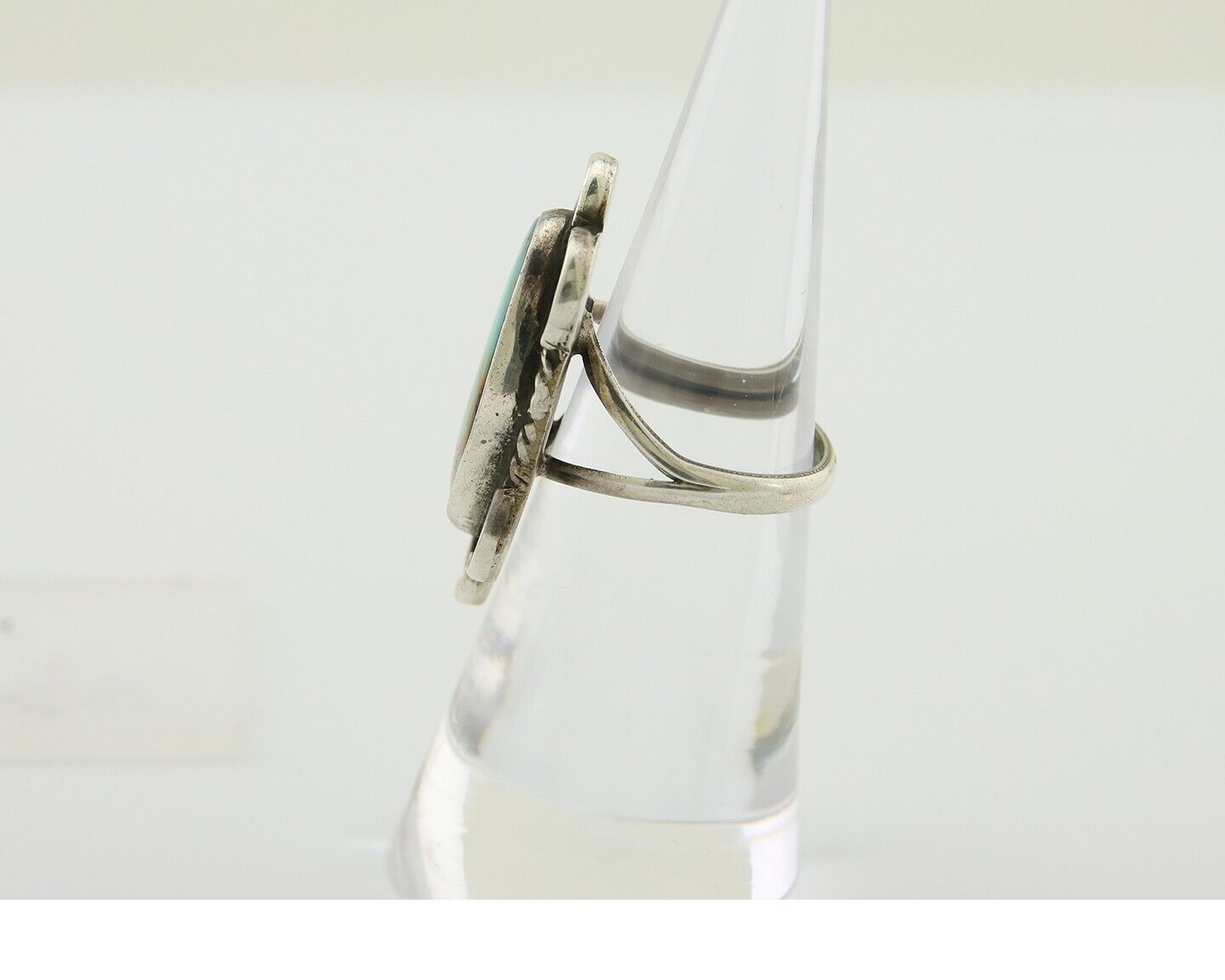 Navajo Handmade Ring 925 Silver Turquoise Native Artist C.80's
