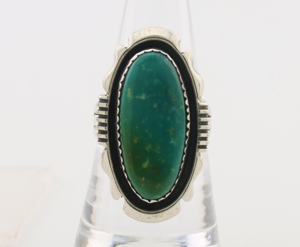 Navajo Ring 925 Silver Natural Turquoise Native American Artist C.80's
