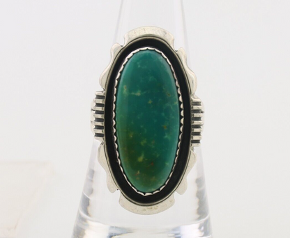 Navajo Ring 925 Silver Natural Turquoise Native American Artist C.80's