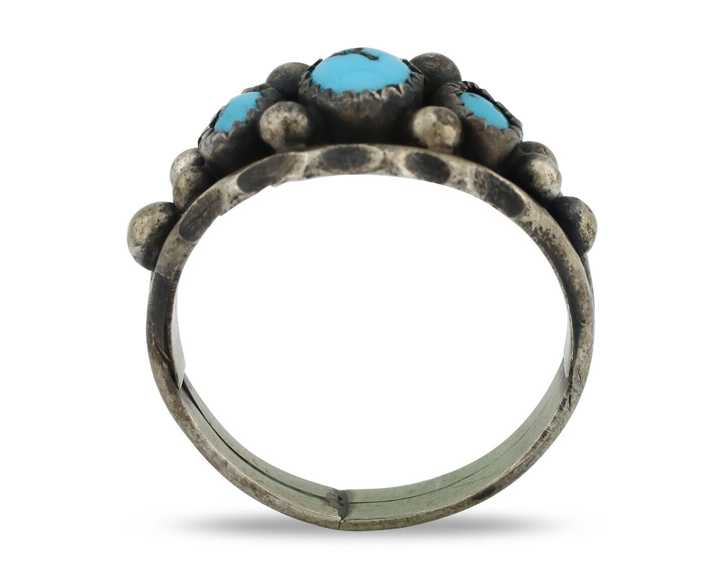 Navajo Ring 925 Silver Turquoise Artist Signed E SkyStone Creations C.80's