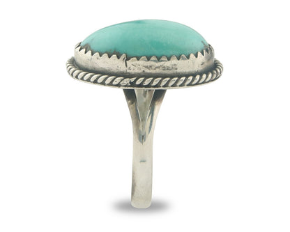 Vintage Navajo Ring 925 Sterling Authentic Santa Rita Turquoise Size 6.0
