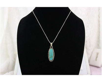 Navajo Necklace Sterling Silver Authentic Turquoise Vintage Native Artist