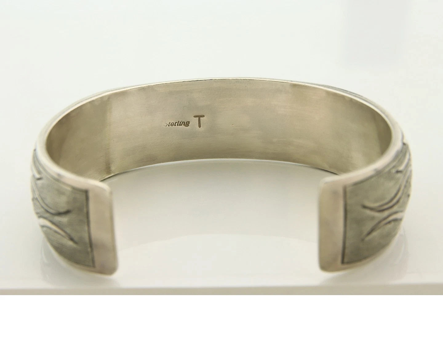 Navajo Cuff Bracelet 925 Sterling Silver Vintage Handmade Signed Florence TAHE
