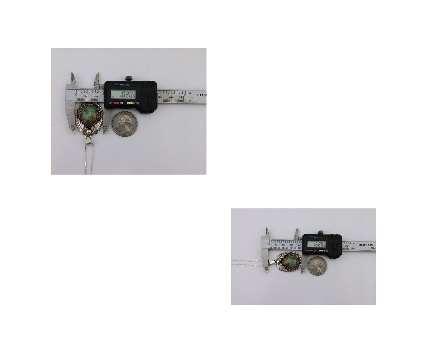 Navajo Turquoise Handmade Necklace 925 Silver Signed SunRise C.80's