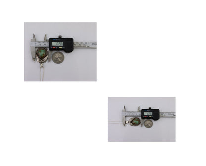 Navajo Turquoise Handmade Necklace 925 Silver Signed SunRise C.80's