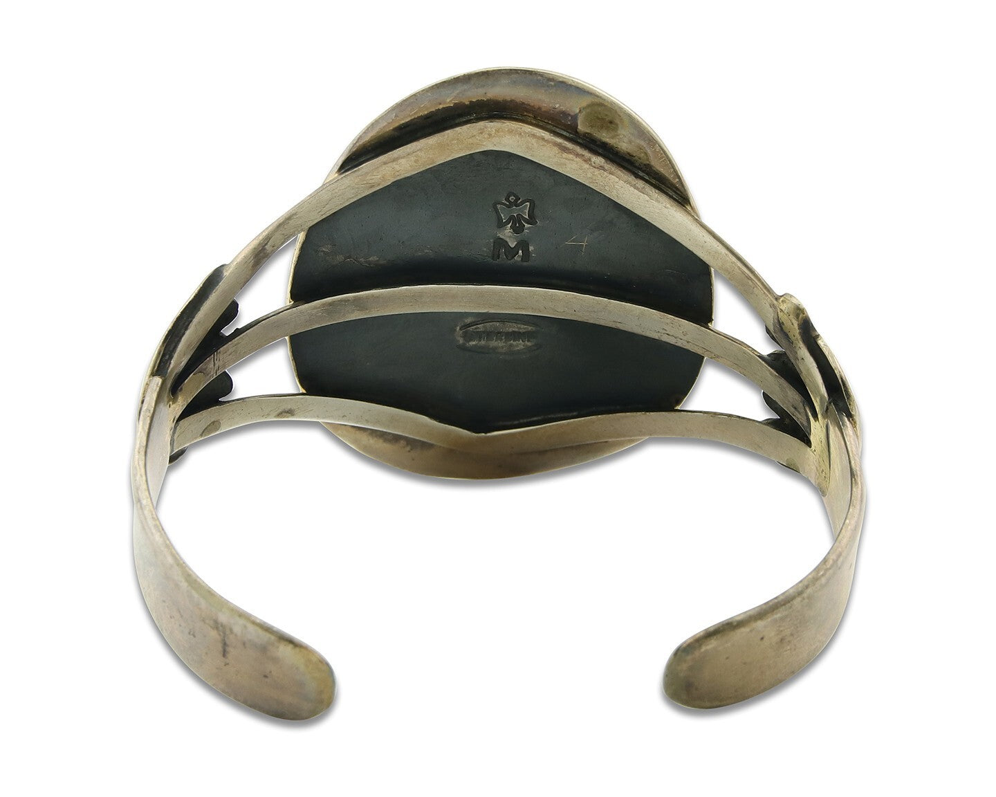 Vintage Navajo Bracelet 925 Silver Turquoise Handmade Authentic Signed M Montoya