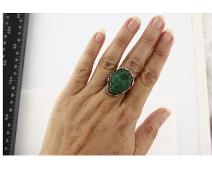 Vintage Navajo Ring 925 Sterling Silver Turquoise Handmade Size 8.0