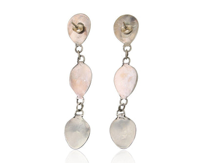 Navajo Paw Earrings 925 Silver Kingman Turquoise Native American Artist C.80's