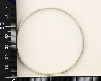 Navajo Bangle Bracelet 925 Silver Hand Stamped Twist Native American Artist C80s
