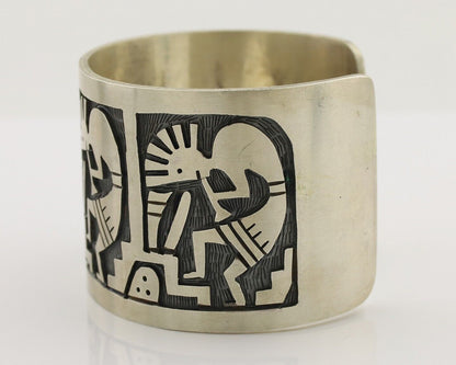 Navajo Kokopelli Bracelet 925 Silver Native American Artist Handmade C.80's