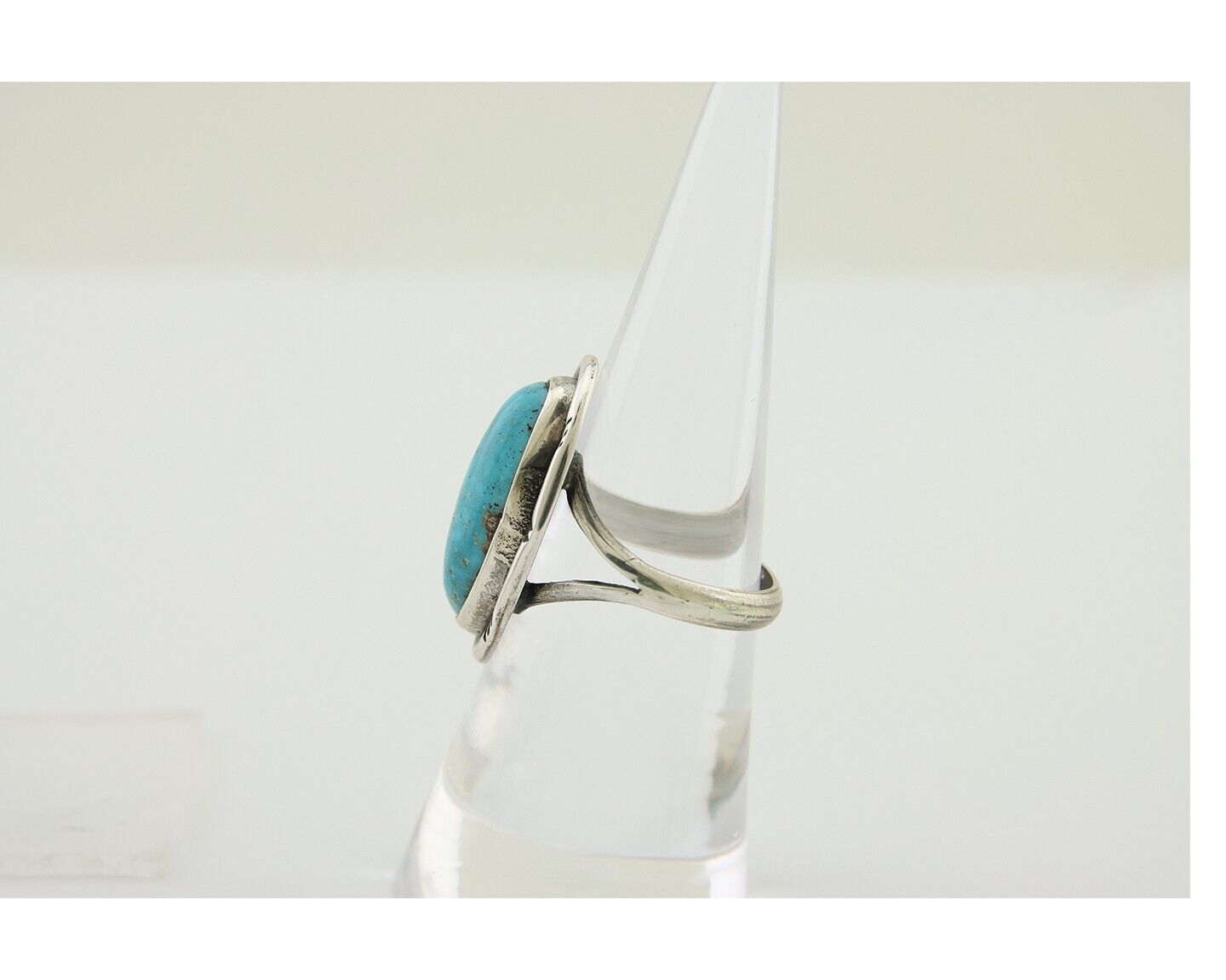 Navajo Ring 925 Silver Turquoise Native American Artist C.80's