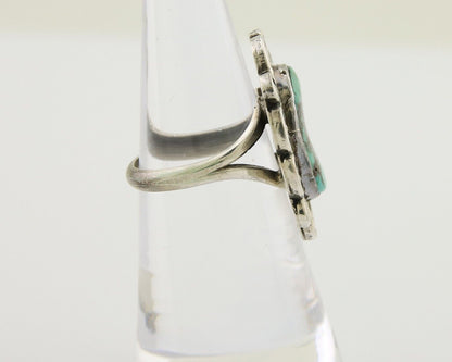 Navajo Ring 925 Silver Royston Turquoise Artist Siged W C.80's