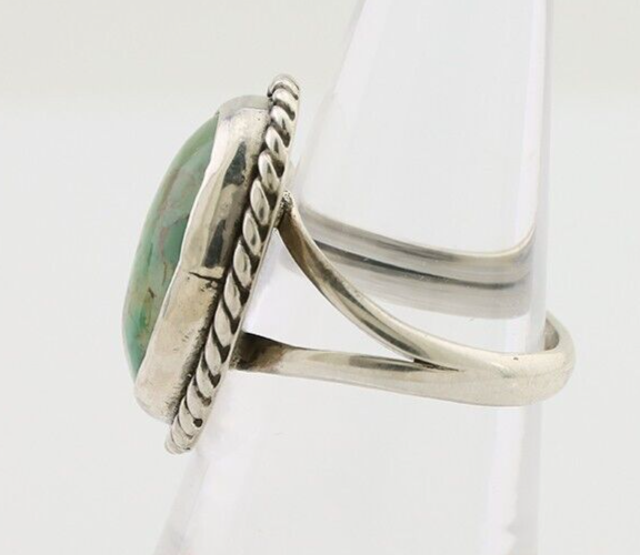 Navajo Ring 925 Silver Kingman Turquoise Native American Artist C.80's