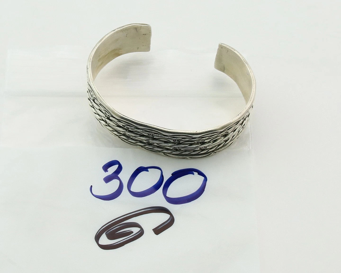 Navajo Cuff Bracelet 925 Sterling Silver Vintage Handmade Signed MC