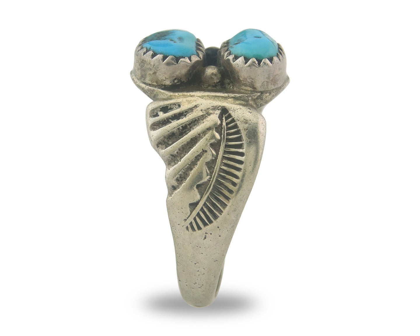 Navajo Ring Sterling Silver Authentic Vintage Turquoise Size 9.5