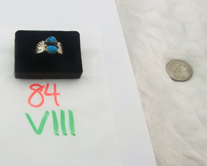 Men Navajo Ring Sterling Silver Authentic Vintage Turquoise Size 10.25